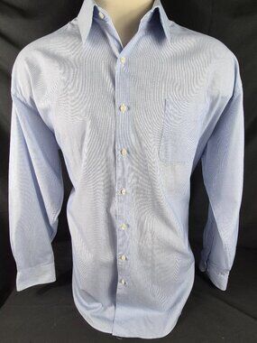 Roberto Villini Coture Mens Lt. Blue Long Sleeve Dress Shirt Size 19-36/37